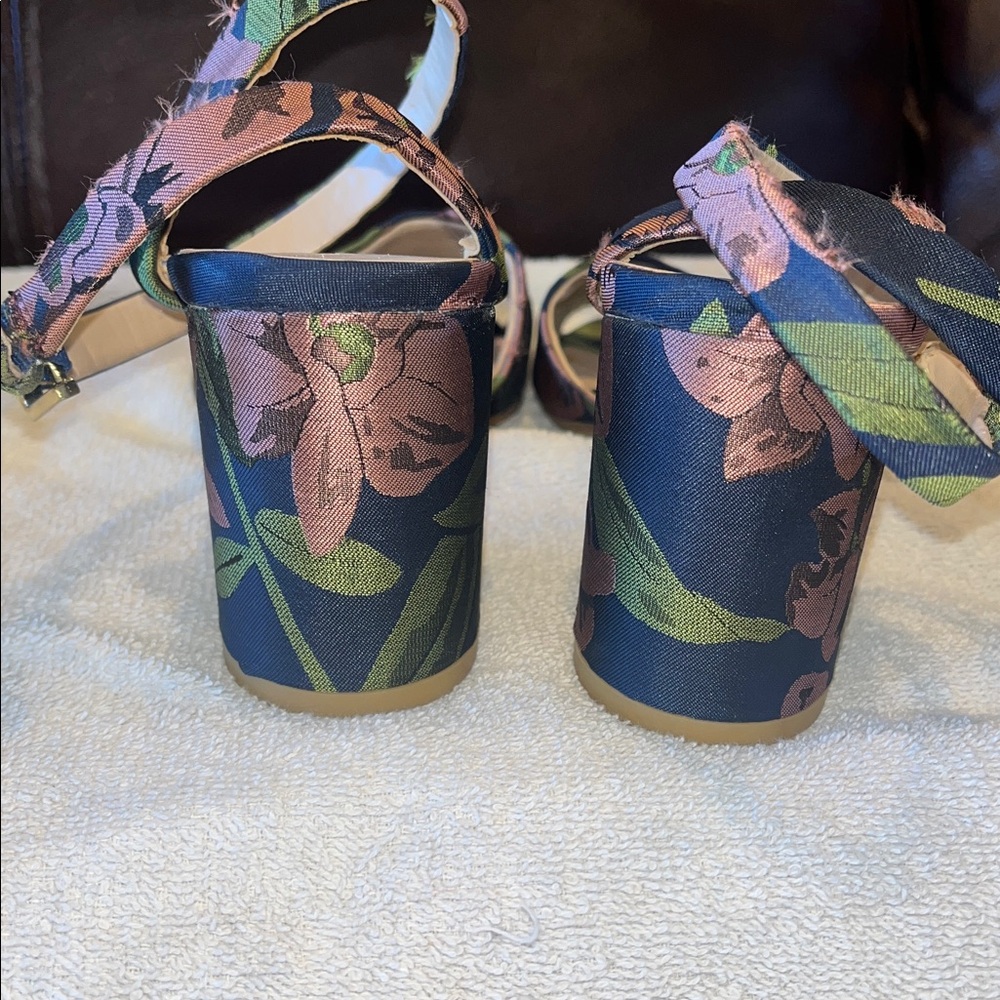 Zara Basic Collection block-heel ankle-strap flor… - image 6